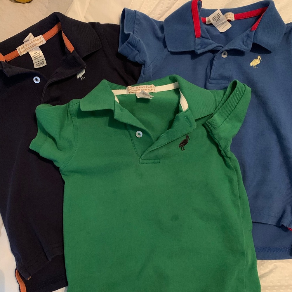 Bundle of 3 Beaufort Bonnet Company 2T polos GUC